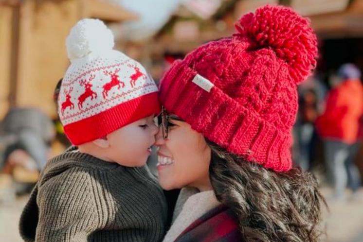 mom and baby getting back on track with baby sleep after the holidays