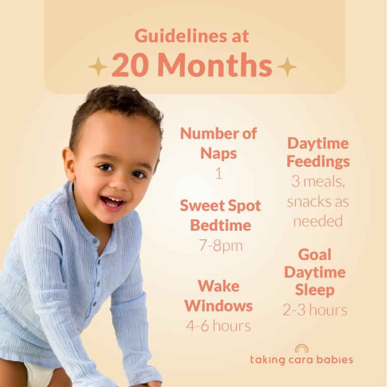 20 month sleep guidelines