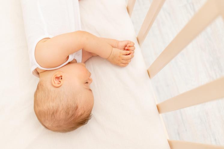 baby sleeping in crib