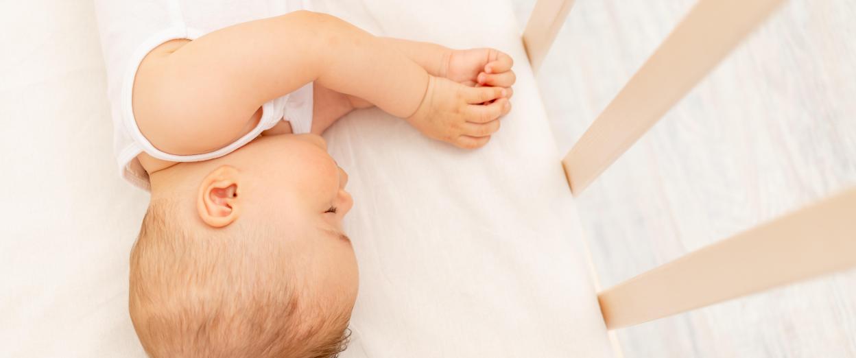 baby sleeping in crib