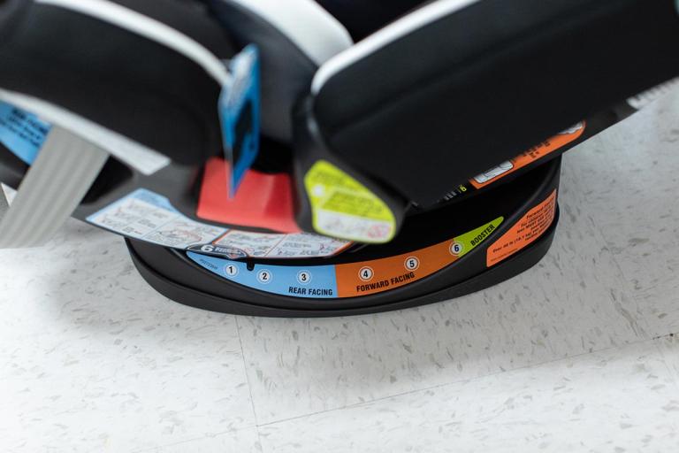 Option 3 side of car seat showing the recline settings