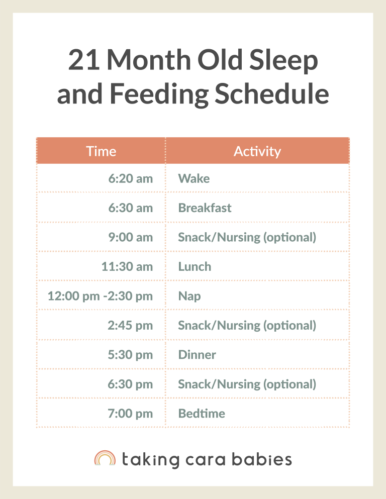 21 month old sample schedule
