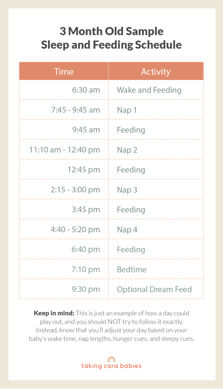 3 Month Old Sample Schedule