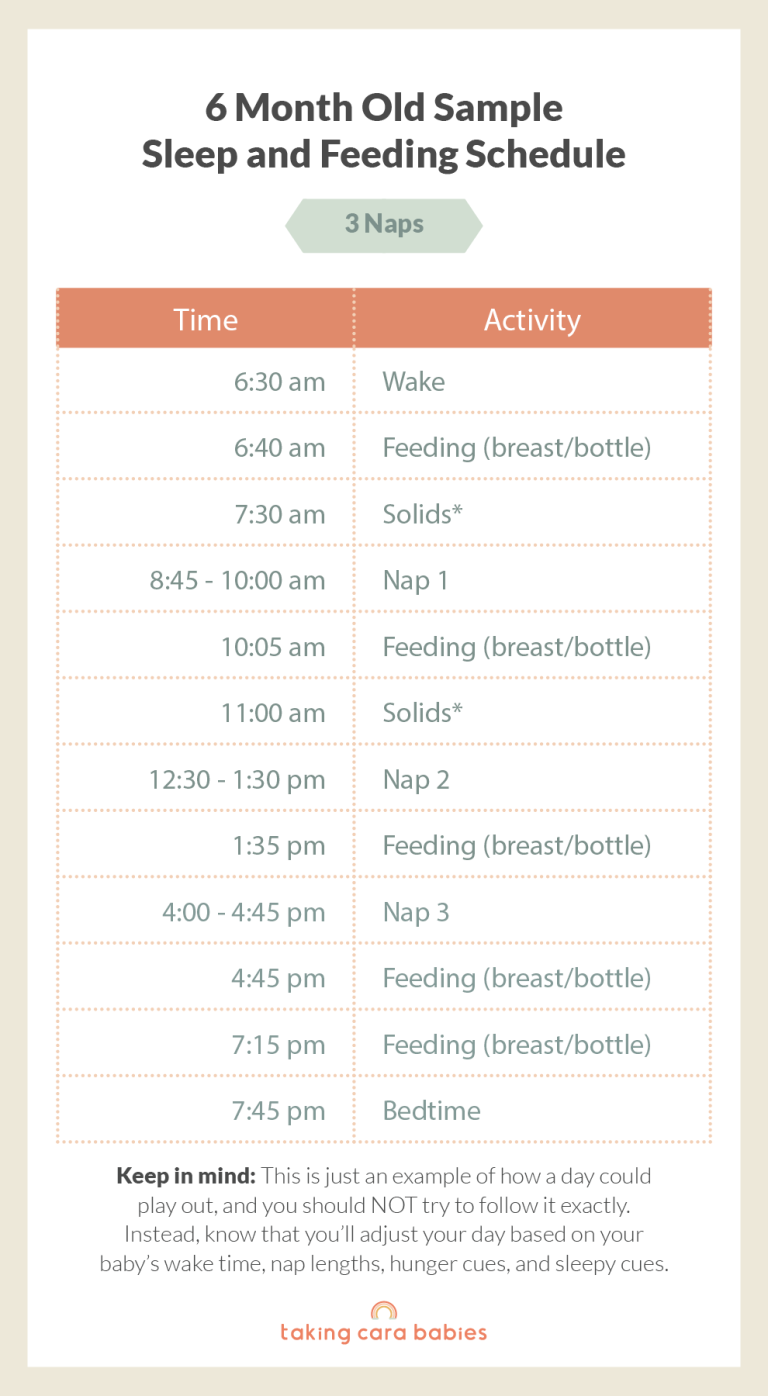 6 Month Old Schedule on 3 Naps