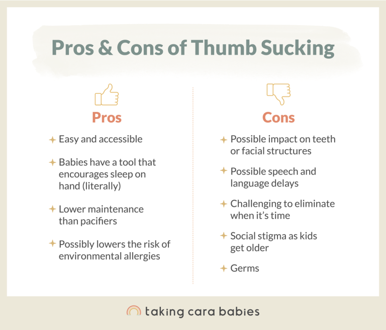 Pros and cons of thumb sucking